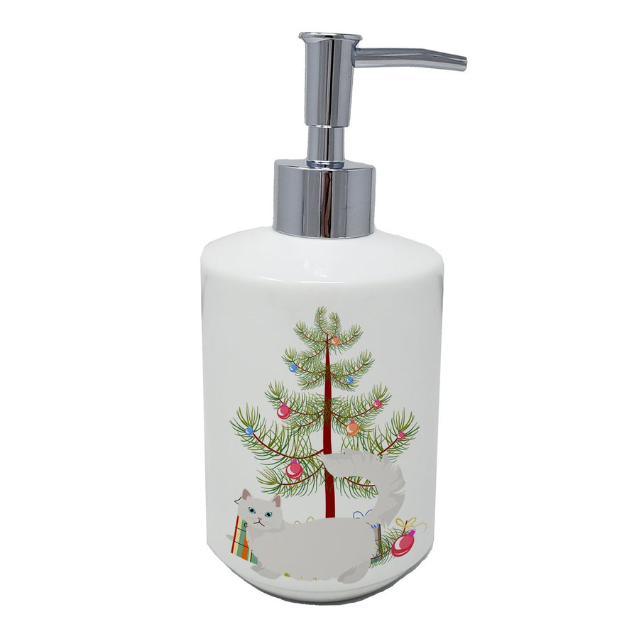 Napoleon Style 1 Cat Merry Christmas Ceramic Soap Dispenser Image 1