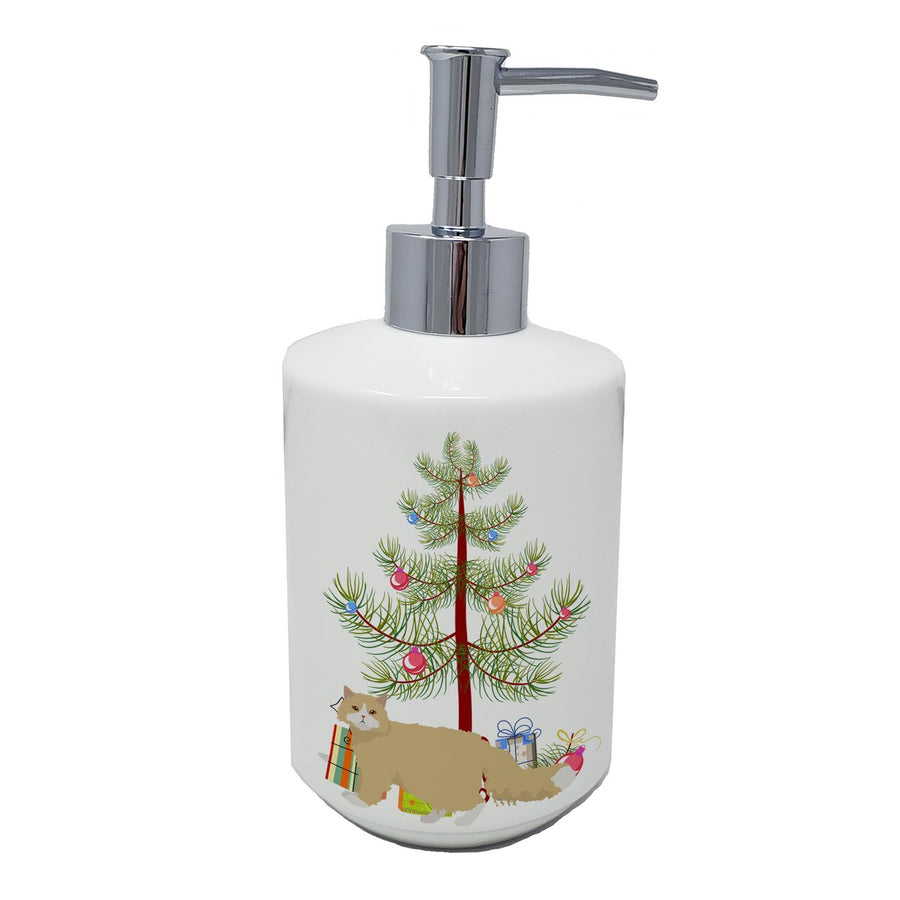 Oregon Rex Cat Merry Christmas Ceramic Soap Dispenser Image 1