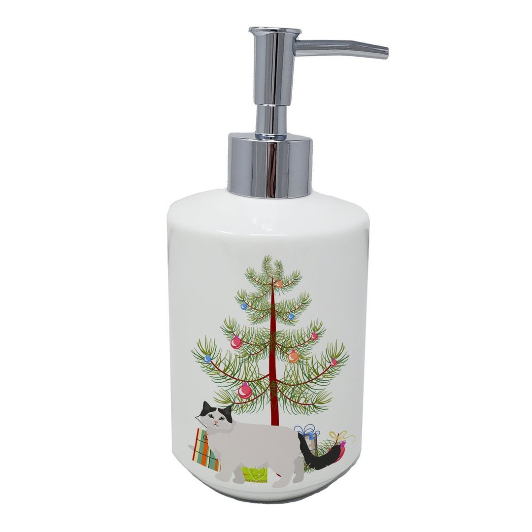 Ragamuffin Style 1 Cat Merry Christmas Ceramic Soap Dispenser Image 1