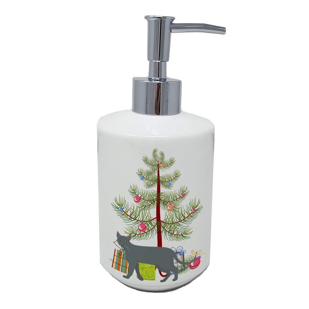 Raas Cat Merry Christmas Ceramic Soap Dispenser Image 1