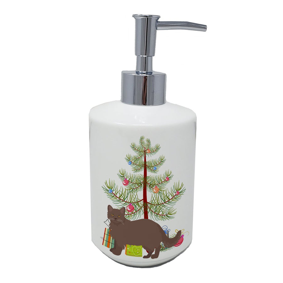 York Chocolate Style 1 Cat Merry Christmas Ceramic Soap Dispenser Image 1