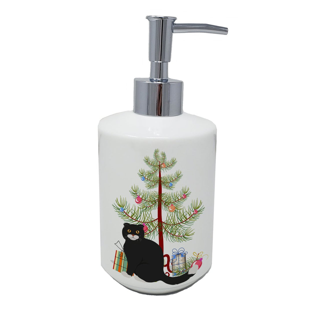 Foldex Exotic Fold Style 2 Cat Merry Christmas Ceramic Soap Dispenser Image 1