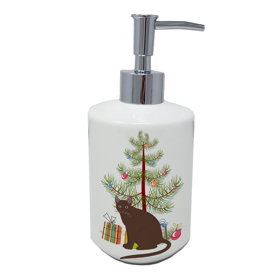 Raas Cat Merry Christmas Ceramic Soap Dispenser Image 1