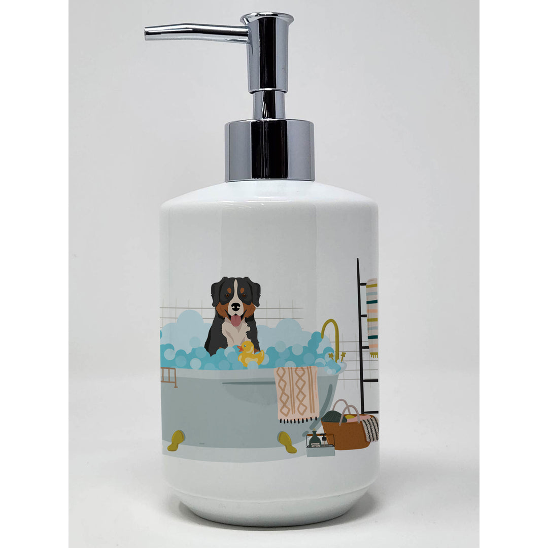 Bernese Mountain Dog Ceramic Soap Dispenser Image 1