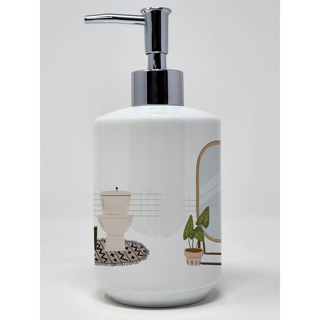 Tricolor Border Collie Ceramic Soap Dispenser Image 3