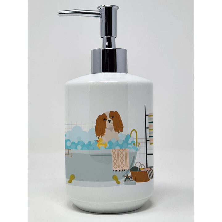 Blenheim Cavalier Spaniel Ceramic Soap Dispenser Image 1