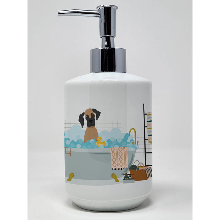 Fawn Great Dane Ceramic Soap Dispenser Image 1