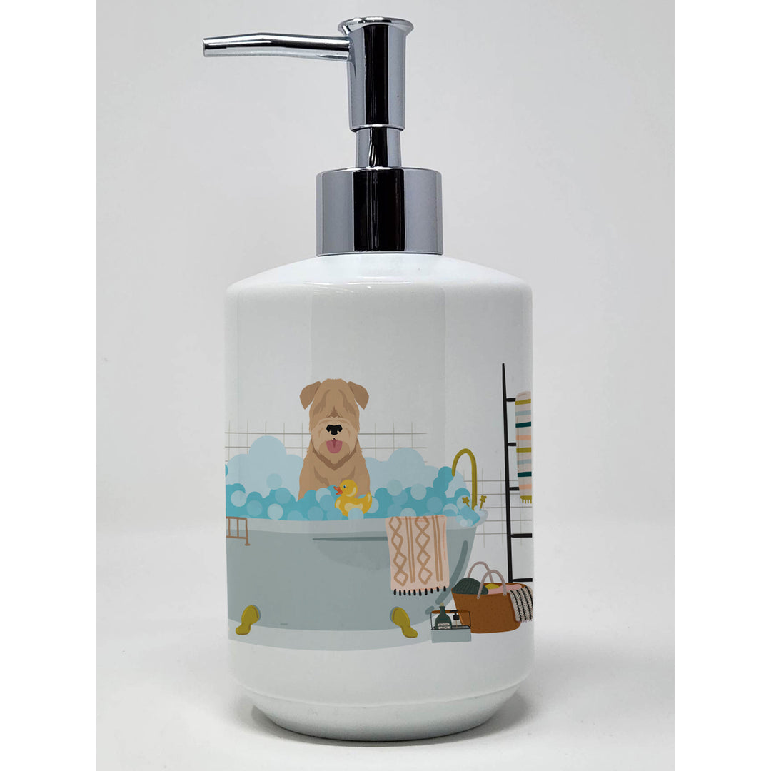 Red Wheaten Terrier Ceramic Soap Dispenser Image 1