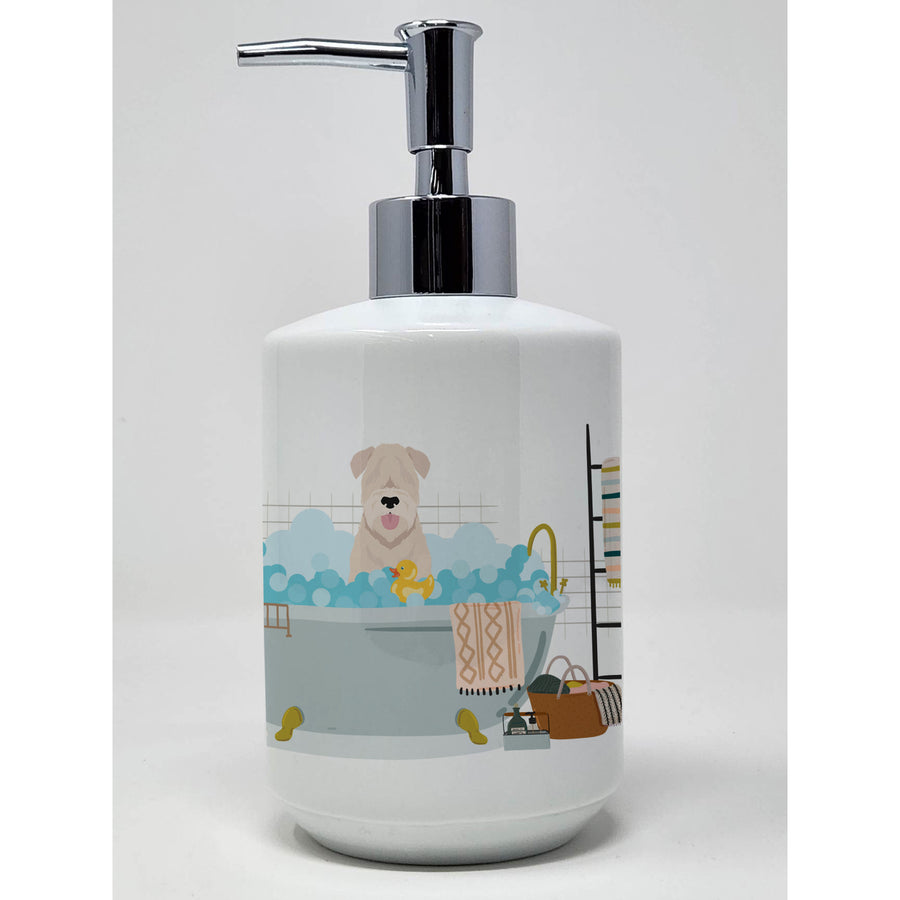 Soft Coated Wheaten Terrier Ceramic Soap Dispenser Image 1