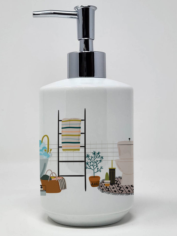 Grey Glen of Imal in Bathtub Ceramic Soap Dispenser Image 2