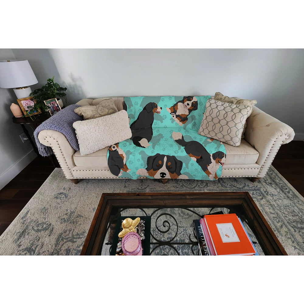 Bernese Mountain Dog Quilted Blanket 50x60 Image 2