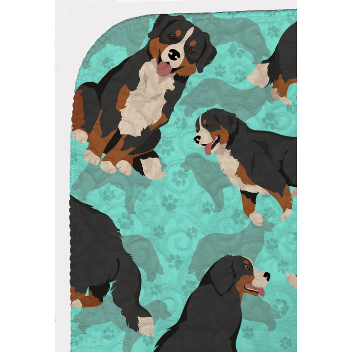 Bernese Mountain Dog Quilted Blanket 50x60 Image 5