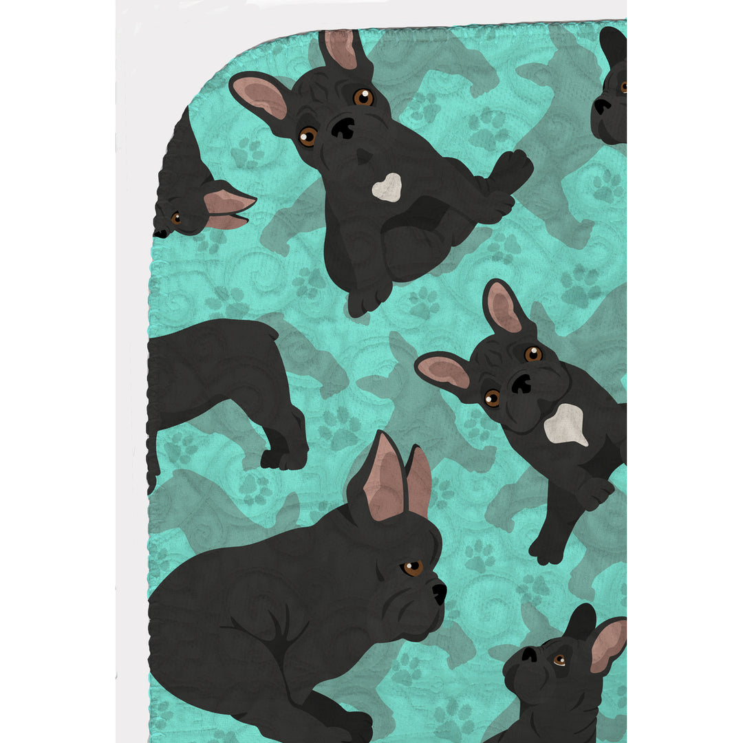 Black French Bulldog Quilted Blanket 50x60 Image 5