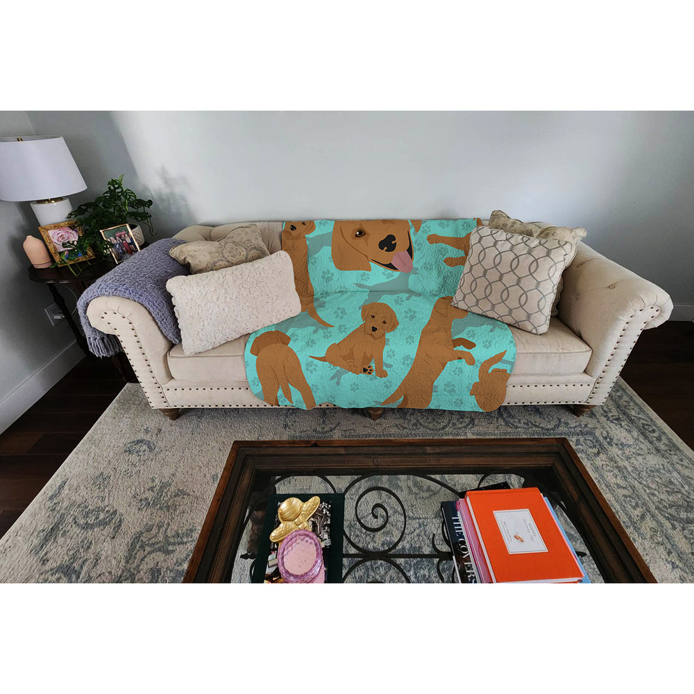 Red Fox Labrador Retriever Quilted Blanket 50x60 Image 2