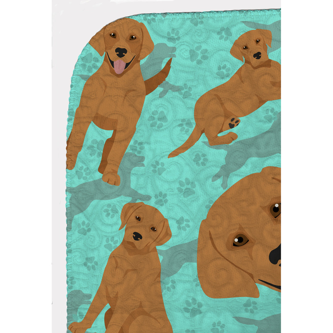 Red Fox Labrador Retriever Quilted Blanket 50x60 Image 5