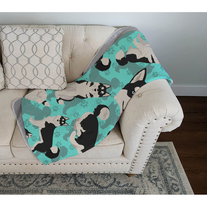 Siberian Husky Quilted Blanket 50x60 Image 3