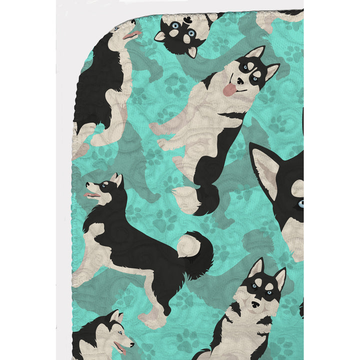 Siberian Husky Quilted Blanket 50x60 Image 5