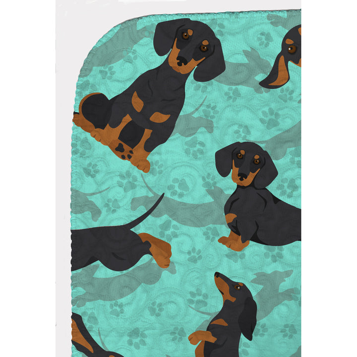 Black and Tan Dachshund Quilted Blanket 50x60 Image 5