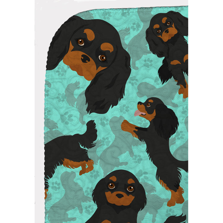 Black and Tan Cavalier King Charles Spaniel Quilted Blanket 50x60 Image 5