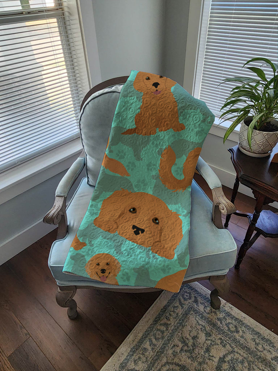 Golden Retriever Quilted Blanket 50x60 Image 4