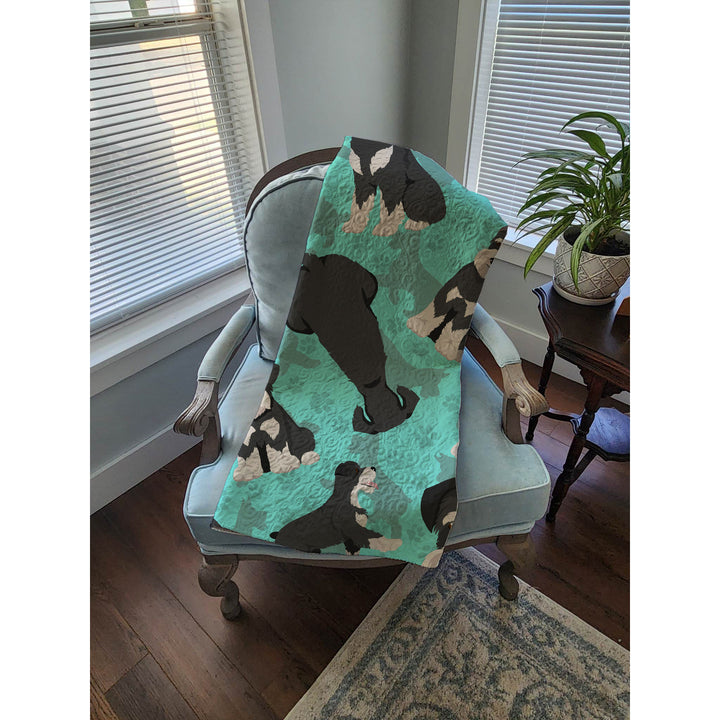 Black and Silver Schnauzer Quilted Blanket 50x60 Image 4