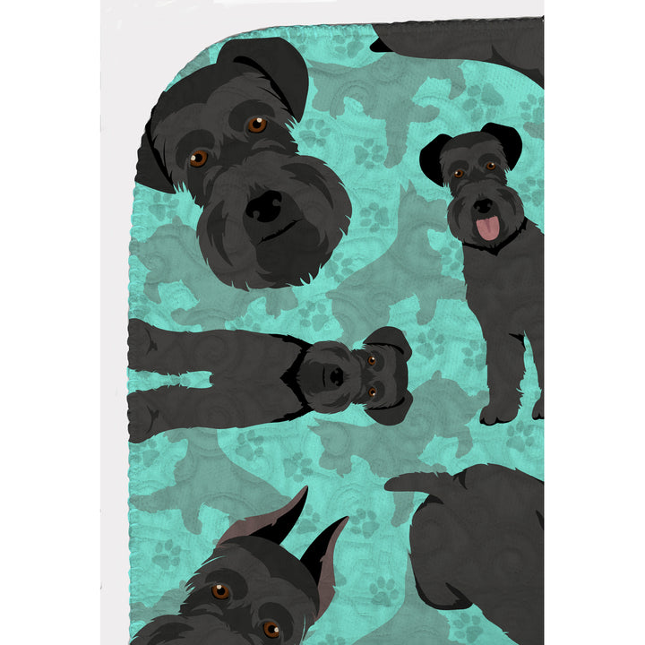 Black Schnauzer Quilted Blanket 50x60 Image 5