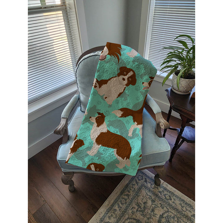 Red Border Collie Quilted Blanket 50x60 Image 4