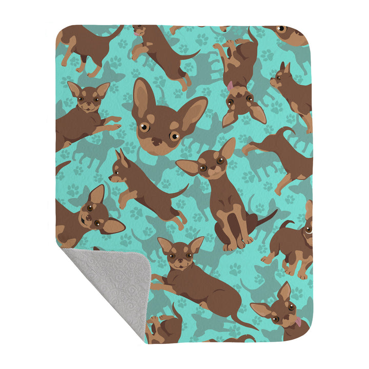 Chocolate Chihuahua Quilted Blanket 50x60 Image 1