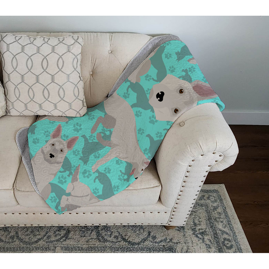 White German Shepherd Quilted Blanket 50x60 Image 3