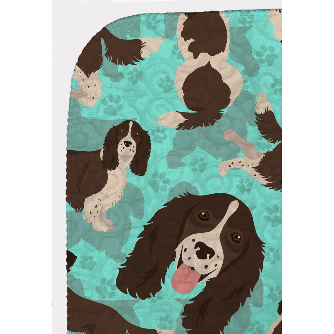 Liver English Springer Spaniel Quilted Blanket 50x60 Image 5