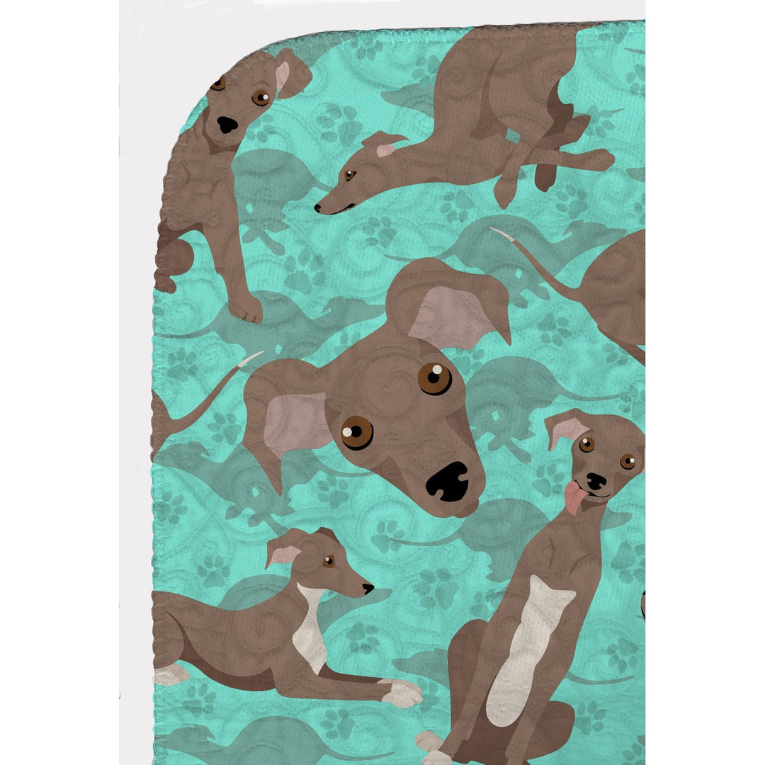 Fawn Italian Greyhound Quilted Blanket 50x60 Image 5