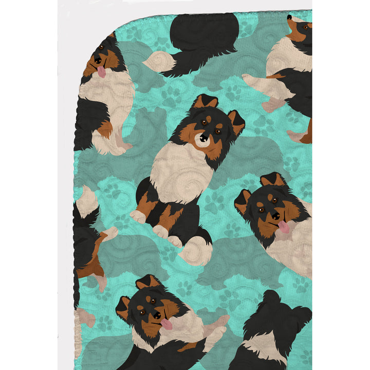 Tricolor Sheltie Quilted Blanket 50x60 Image 5