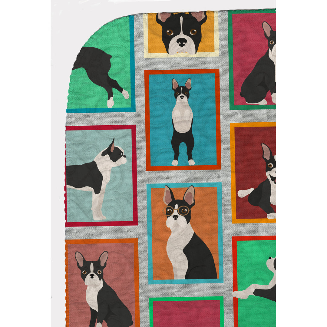 Lots of Boston Terrier Quilted Blanket 50x60 Image 5