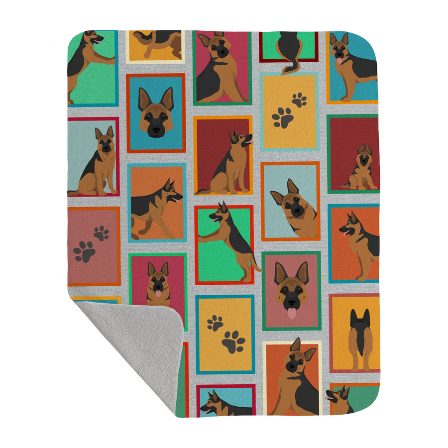 Lots of German Shepherd Quilted Blanket 50x60 Image 1