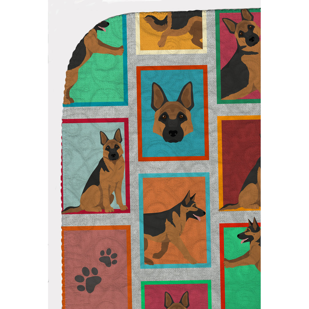 Lots of German Shepherd Quilted Blanket 50x60 Image 5