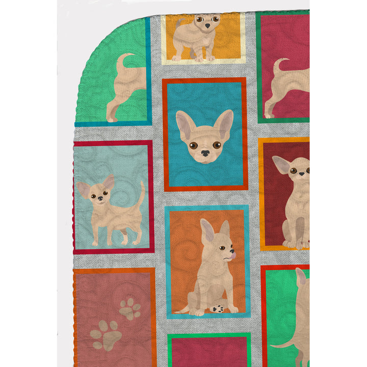 Lots of Cream Chihuahua Quilted Blanket 50x60 Image 5