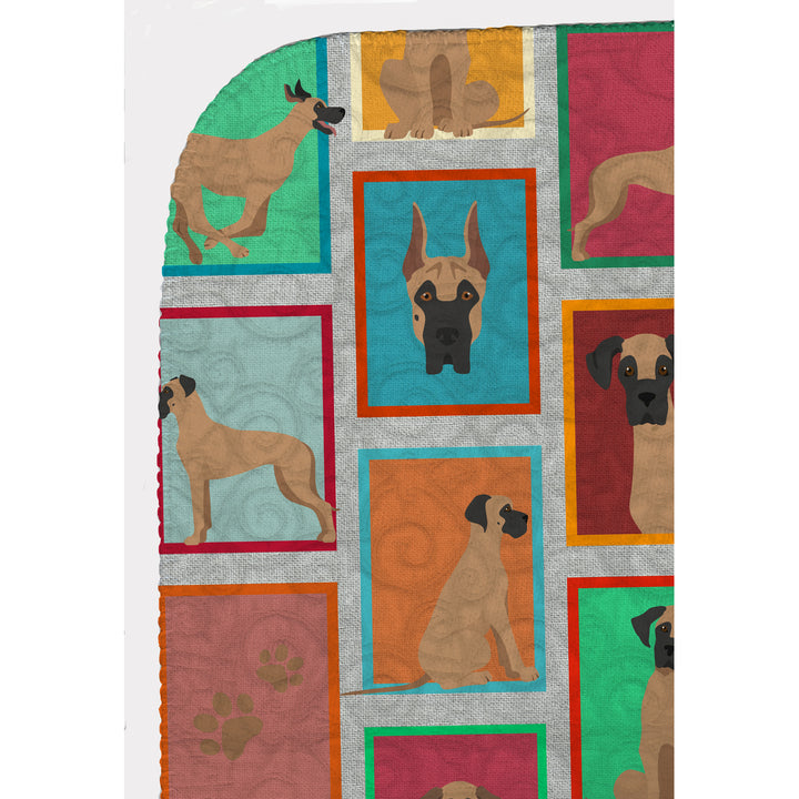 Lots of Fawn Great Dane Quilted Blanket 50x60 Image 5