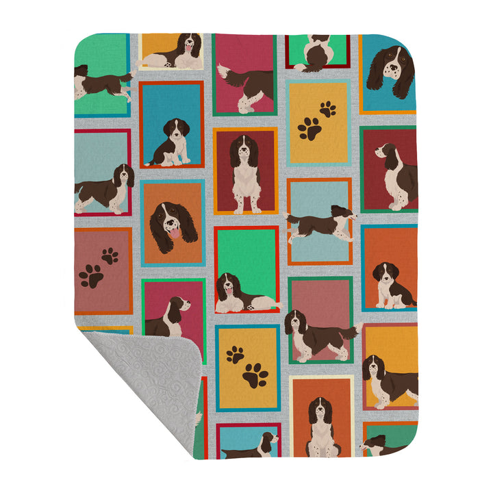 Lots of Liver English Springer Spaniel Quilted Blanket 50x60 Image 1