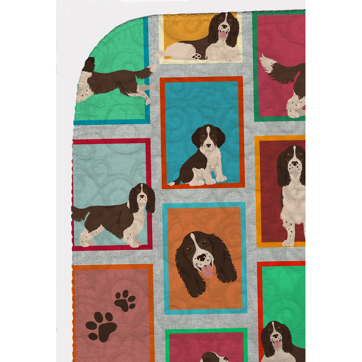 Lots of Liver English Springer Spaniel Quilted Blanket 50x60 Image 5