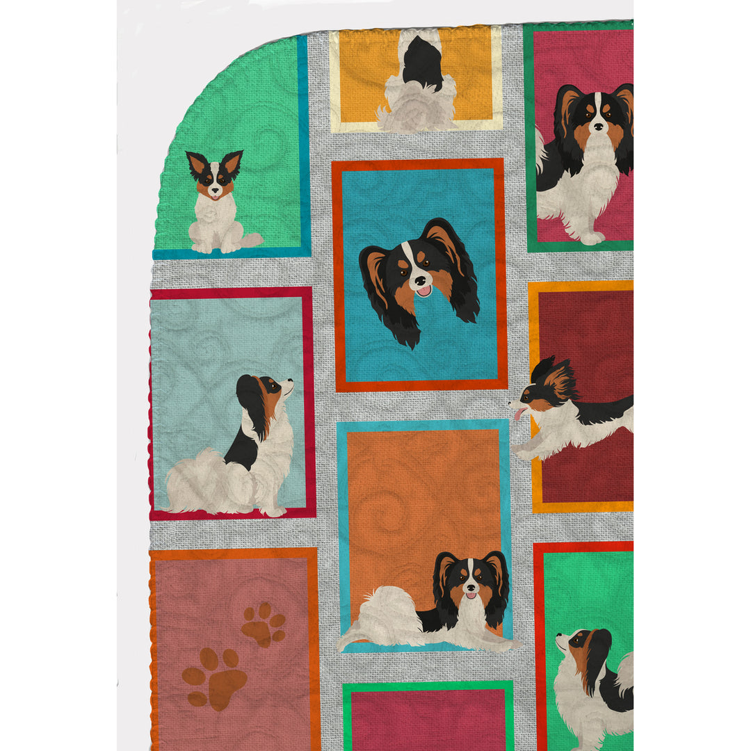 Lots of Tricolor Papillon Quilted Blanket 50x60 Image 5