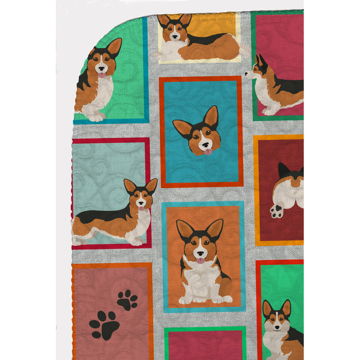 Lots of Sable Pembroke Corgi Quilted Blanket 50x60 Image 5