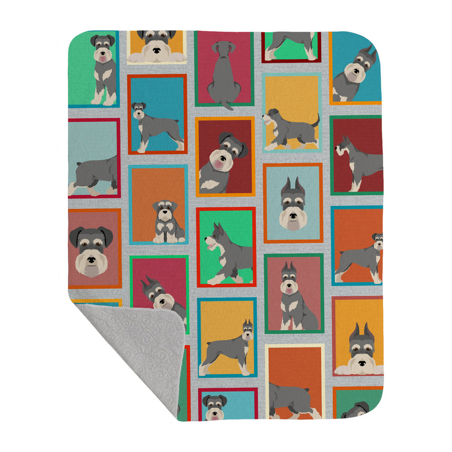 Lots of Schnauzer Quilted Blanket 50x60 Image 1