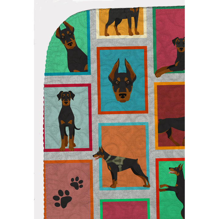 Lots of Doberman Pinscher Quilted Blanket 50x60 Image 5