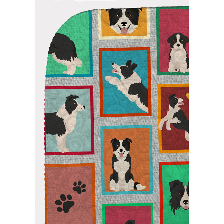 Lots of Border Collie Quilted Blanket 50x60 Image 5