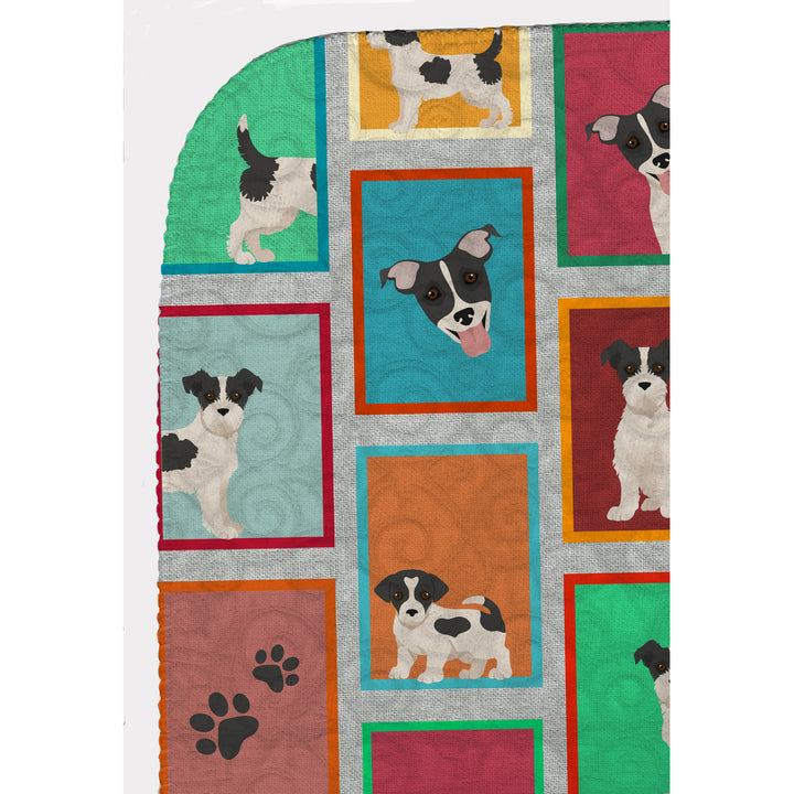 Lots of Jack Russell Terrier Quilted Blanket 50x60 Image 5