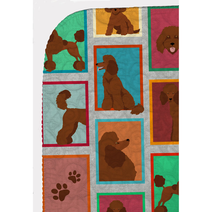 Lots of Chocolate Standard Poodle Quilted Blanket 50x60 Image 5