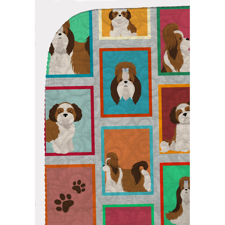 Lots of Shih Tzu Quilted Blanket 50x60 Image 5