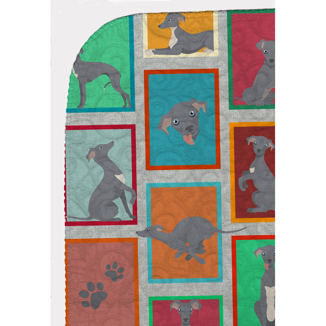 Lots of Italian Greyhound Quilted Blanket 50x60 Image 5