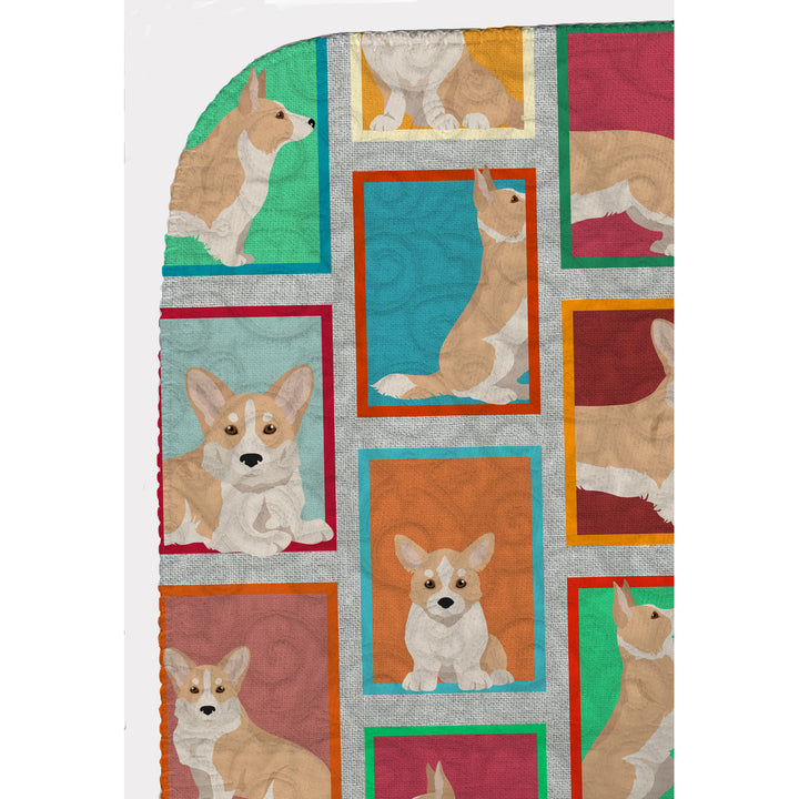 Lots of Fawn Cardigan Corgi Quilted Blanket 50x60 Image 5