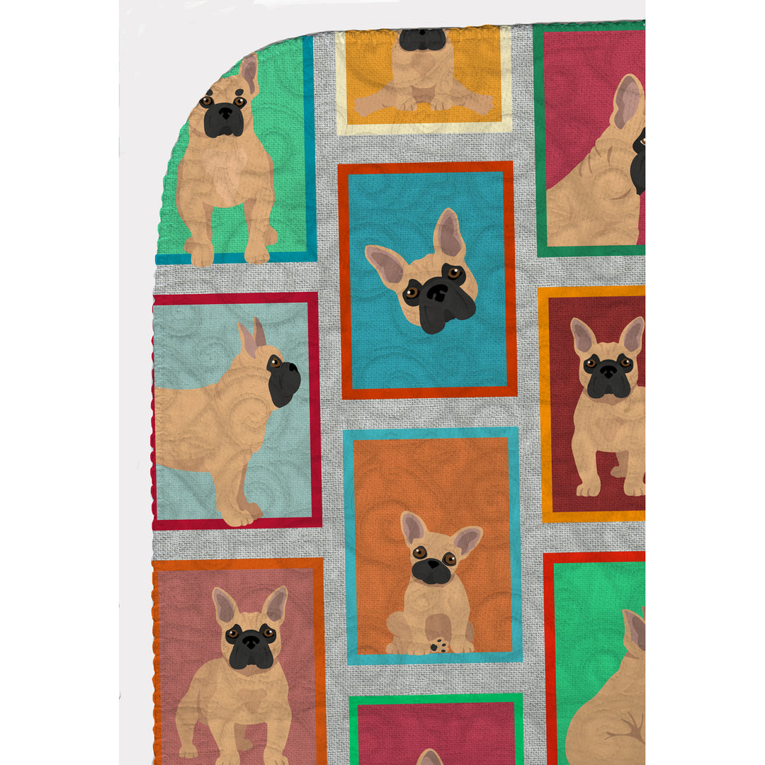 Lots of Fawn French Bulldog Quilted Blanket 50x60 Image 5